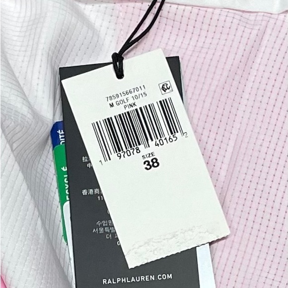 Polo Ralph Lauren Mens Stretch Pink Tailored Fit 9 Shorts Brand New RLX Size 38 - Picture 6 of 6